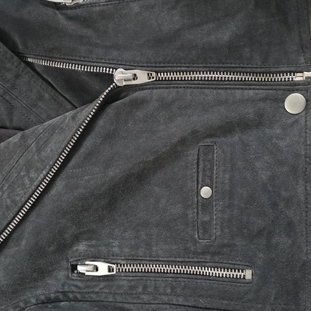 Genuine grey Leather Suede SL8 Jacket small - Picture 3 of 11